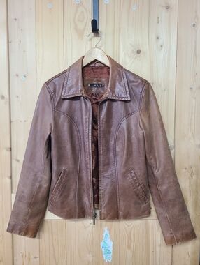 Vintage Winlit Tan/Brown Leather Jacket